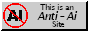 A Blinkie with "This is an anti-AI site" on it