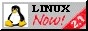 A Blinkie with "Linux now!" on it